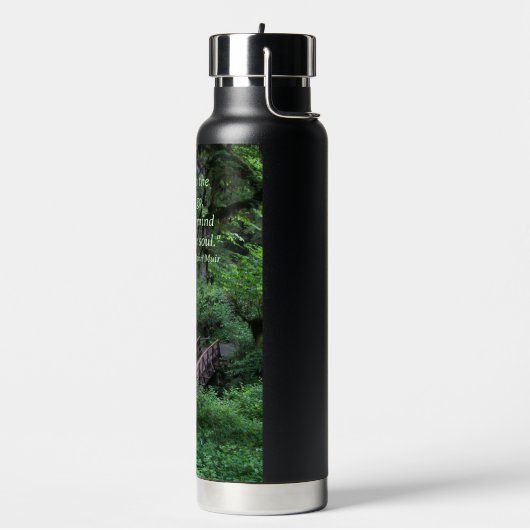 John Muir Quote Trail in het bos Waterfles (Links)