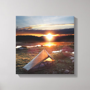 John Muir Trail Camp Sunrise - Sierra Nevada Canvas Afdruk