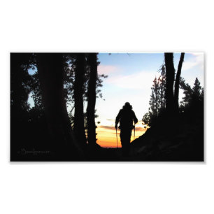 John Muir Trail Hiker 2 - Sierra Nevada Mountains Foto Afdruk