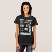 John Muir Trail ON BACK Mt Whitney JMT Thru Hike T-shirt (Voorkant volledig)