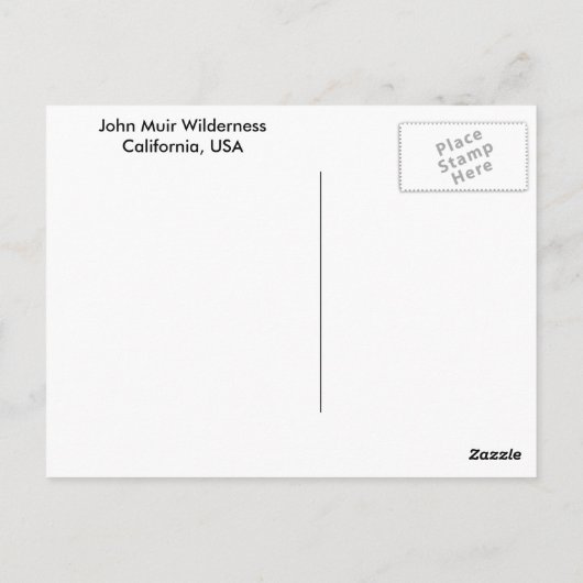 John Muir Wilderness Briefkaart (Achterkant)