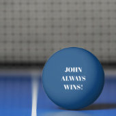 John (naam) wint altijd pingpongballen (Net)