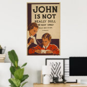 John N'Est Pas Vraiment Dull - Poster Sur La Santé (Bureau à domicile)