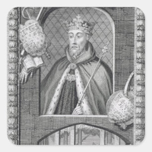 John of Gaunt, Duke of Lancaster (1340-99) na een Vierkante Sticker