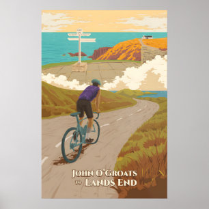 John OGroats naar Lands End Wieler Reisposter Poster