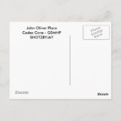 John Oliver Place Briefkaart (Achterkant)