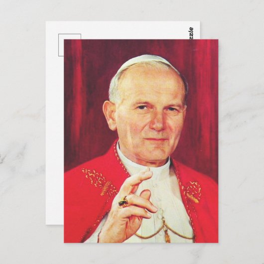 John Paul II Bishop van Rome Briefkaart (Voorkant / Achterkant)