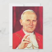 John Paul II Bishop van Rome Feestdagenkaart (Voorkant)