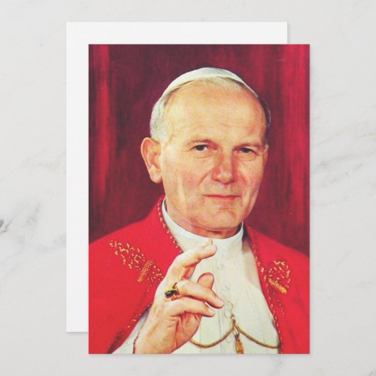 John Paul II Bishop van Rome Feestdagenkaart (Voorkant / Achterkant)