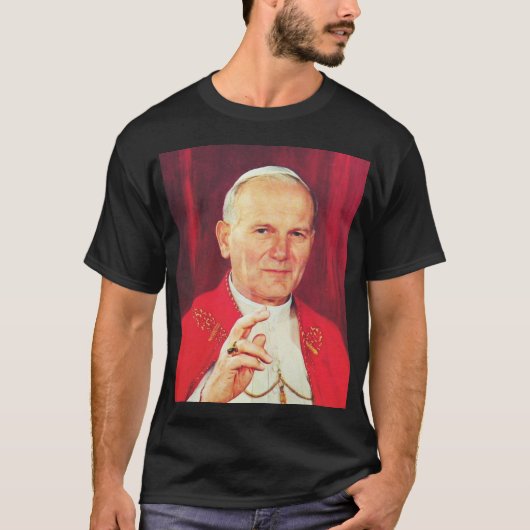 John Paul II Bishop van Rome T-shirt (Voorkant)