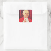 John Paul II Bishop van Rome Vierkante Sticker (Tas)