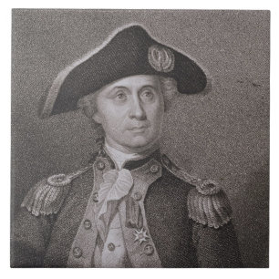 John Paul Jones (1747-92), gegraveerd door James B Tegeltje