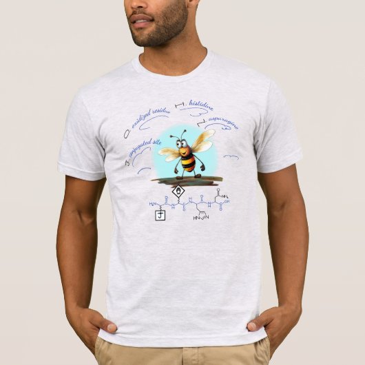 JOHN peptide, Bee-5 w / aangepaste tekst, licht T-shirt (Voorkant)