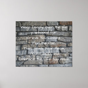 John Piper "Omarm je leven" op een Canvas Afdruk