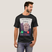 John Pork belt de telefoon T-shirt (Voorkant volledig)