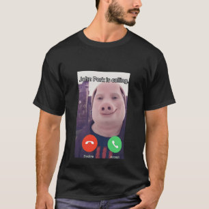 John Pork belt de telefoon T-shirt