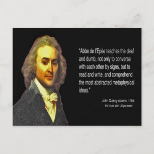 John Q. Adams bezocht de doofschool in Parijs Briefkaart
