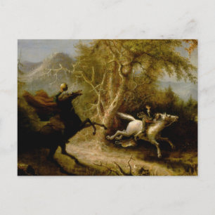 John Quidor Legend of Sleepy Hollow Headless Horse Briefkaart