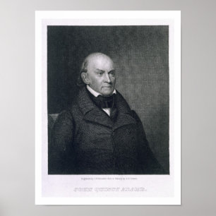 John Quincy Adams, gegraveerd door John Wesley Par Poster