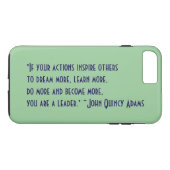John Quincy Adams Leadership Quote Case-Mate iPhone Case (Achterkant (Horizontaal))