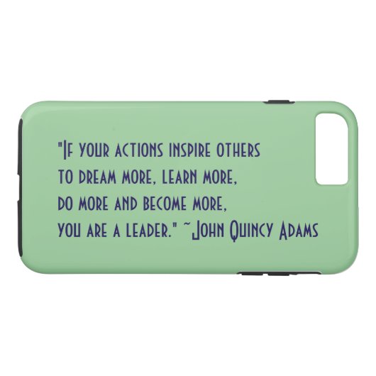 John Quincy Adams Leadership Quote Case-Mate iPhone Case (Achterkant (Horizontaal))