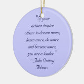 John Quincy Adams Leadership Quote Keramisch Ornament (Links)