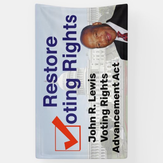John R. Lewis Stemrecht Vooruitgang Act Spandoek (Verticaal)