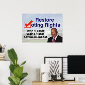John R. Lewis-wet op de bevordering van stemrecht Poster (Thuiskantoor)