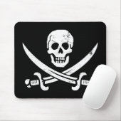 John Rackham (Calico Jack) Pirate Flag Jolly Roger Muismat (Met muis)