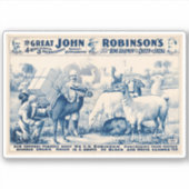 John Robinson Circus-Poster Sticker (Voorkant)