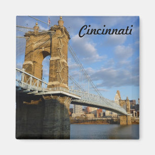 John Roebling Bridge Cincinnati Photo Magnet Magneet