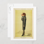 John Ruskin (1819-1900), karikatuur van Cecioni vo Briefkaart (Voorkant / Achterkant)