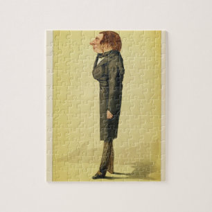 John Ruskin (1819-1900), karikatuur van Cecioni vo Legpuzzel