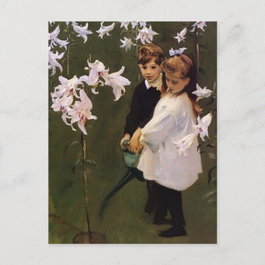 John Sargent-Garden Study of the Vickers Children Briefkaart (Voorkant)