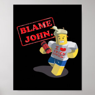 John Shedletsky Ik hou van gefrituurde kip Ik ben Poster