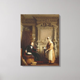 John Sheepshanks en zijn dienstmeisje Canvas Afdruk
