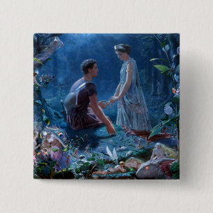 John Simmons: Een droom van 's midzomernachts Vierkante Button 5,1 Cm