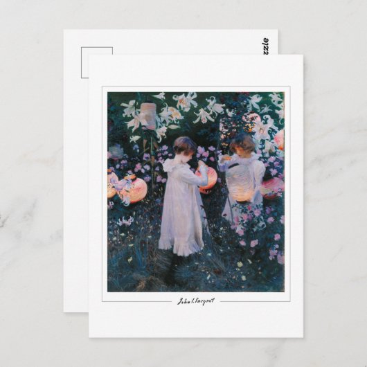 John Singer Sargent #10 - Fine Art Briefkaart (Voorkant / Achterkant)