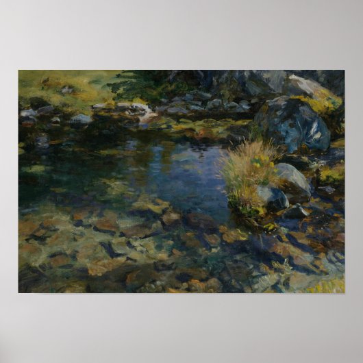 John Singer Sargent - Alpine Pool Poster (Voorkant)