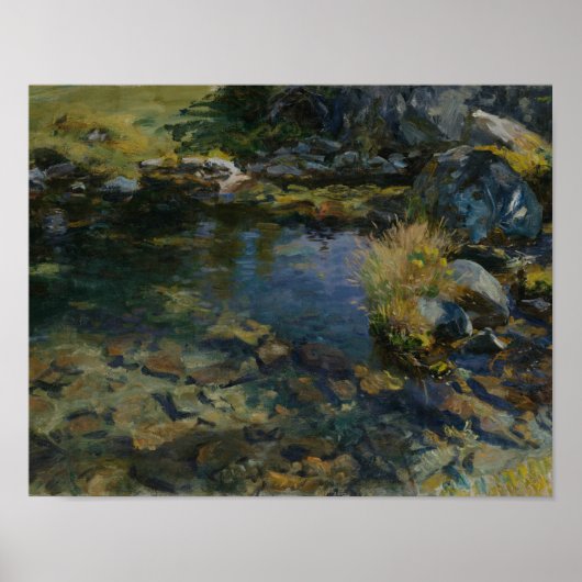 John Singer Sargent - Alpine Pool Poster (Voorkant)