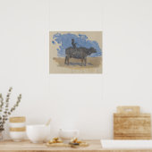 John Singer Sargent - Boy on Water Buffalo Poster (Keuken)