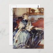 John Singer Sargent: De Groene Dress Briefkaart (Voorkant / Achterkant)