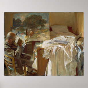 John Singer Sargent - Een artiest in zijn Studio Poster