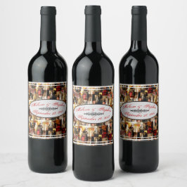 John Singer Sargent Elegant Lady Portrait Collage Wijn Etiket