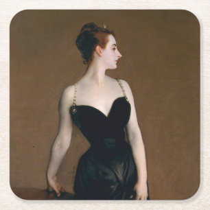 John Singer Sargent Madame X Portret Moody Vierkante Kartonnen Onderzetter