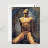 John Singer Sargent - Mannelijke studie Briefkaart (Voorkant / Achterkant)