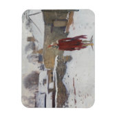 John Singer Sargent - Mannikin in de sneeuw Magneet (Verticaal)