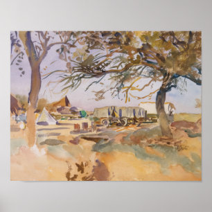 John Singer Sargent - Militair kamp Poster