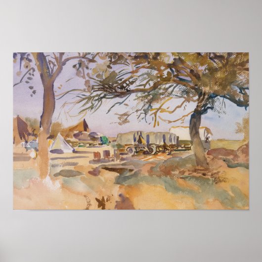 John Singer Sargent - Militair kamp Poster (Voorkant)
