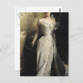 John Singer Sargent-Mrs Ralph Curtis Briefkaart (Voorkant / Achterkant)